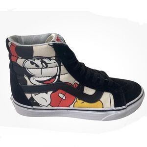 Vans X Disney Sk8 Hi tops shoes Mickey Mouse and friends sz W-6, M-4,5